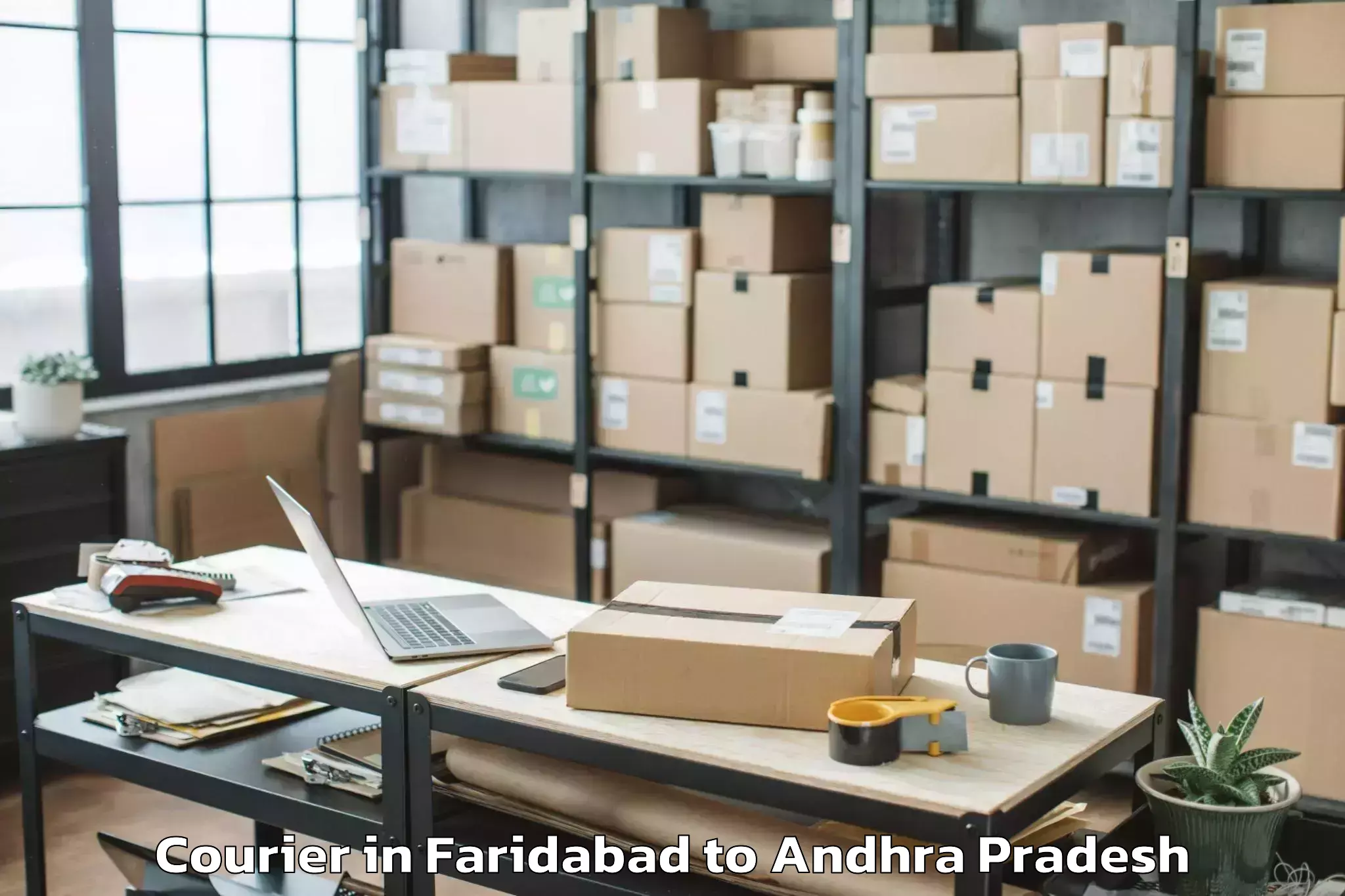 Top Faridabad to Punganuru Courier Available